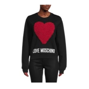 Love Moschino Heart Logo Crewneck Sweatshirt (Size 4)